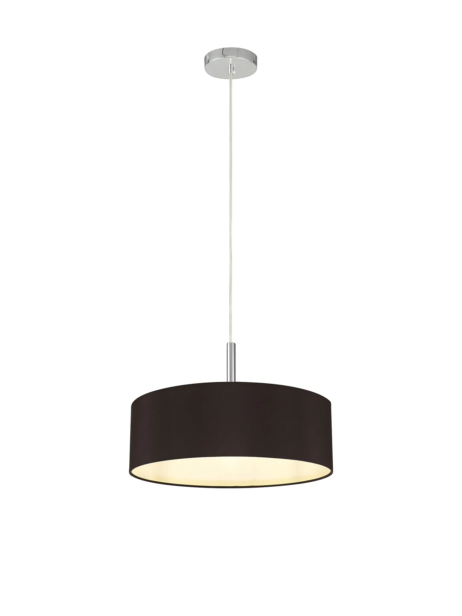 Baymont 45cm 5 Light Pendant Polished Chrome, Black/White DK0731  Deco Baymont CH BL